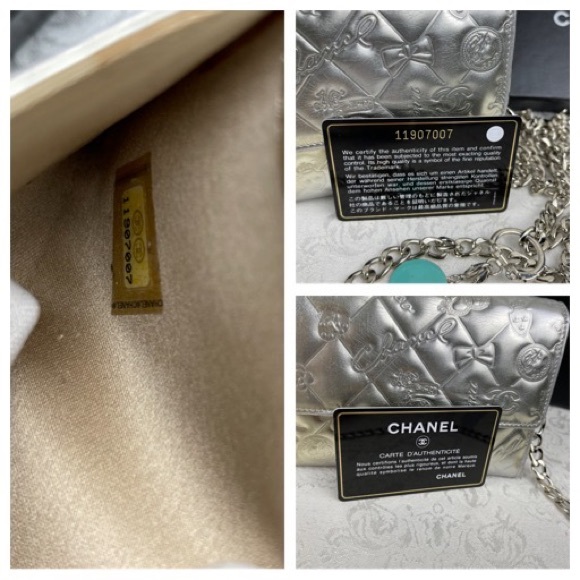 COPY - ✅CHANEL✅ RARE Authentic CC Logo Quilted Long Chain Wallet - Picture 4 of 15